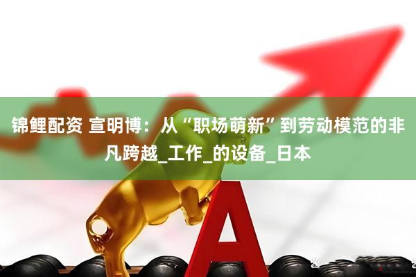 锦鲤配资 宣明博：从“职场萌新”到劳动模范的非凡跨越_工作_的设备_日本