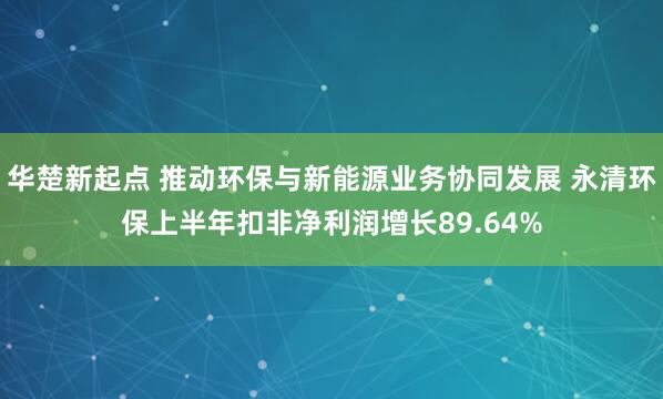 华楚新起点 推动环保与新能源业务协同发展 永清环保上半年扣非净利润增长89.64%
